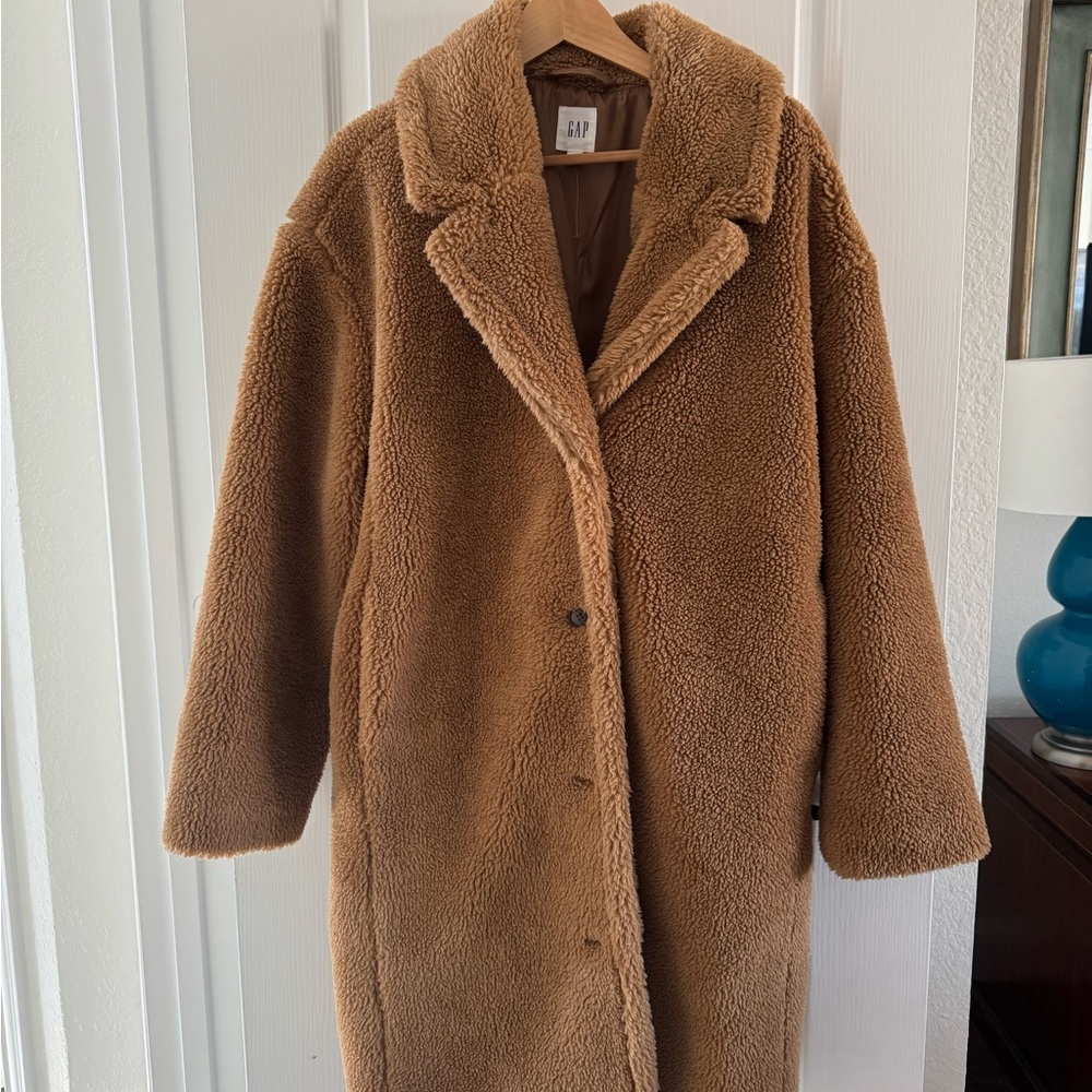 GAP Tan Teddy Jacket Plush Oversized Style NEW W/O Tags